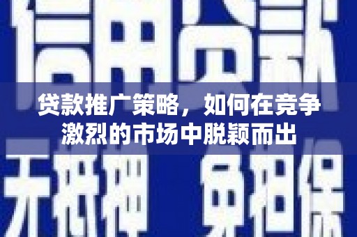 秀林贷款推广策略，如何在竞争激烈的市场中脱颖而出