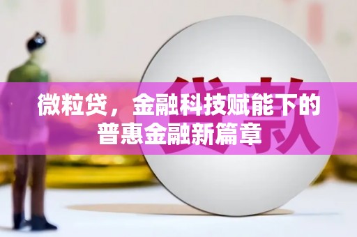 秀林微粒贷，金融科技赋能下的普惠金融新篇章