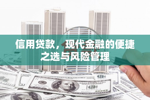 秀林信用贷款，现代金融的便捷之选与风险管理