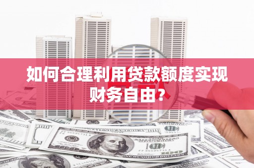秀林如何合理利用贷款额度实现财务自由？