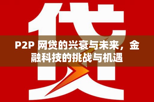 秀林P2P 网贷的兴衰与未来，金融科技的挑战与机遇