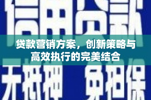 秀林贷款营销方案，创新策略与高效执行的完美结合