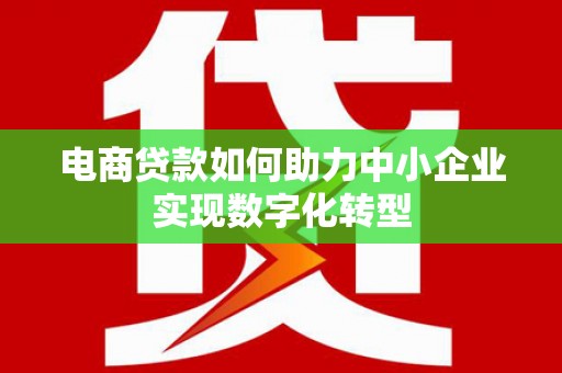 秀林电商贷款如何助力中小企业实现数字化转型