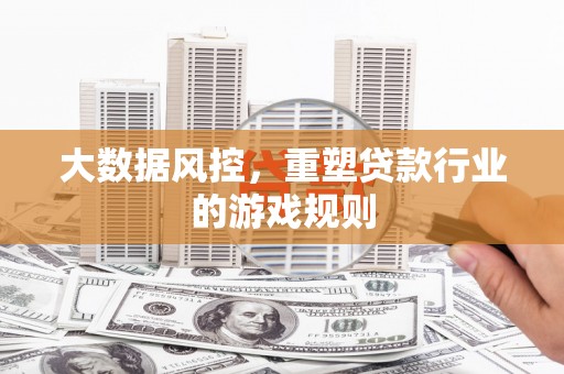 秀林大数据风控，重塑贷款行业的游戏规则