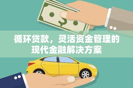 秀林循环贷款，灵活资金管理的现代金融解决方案