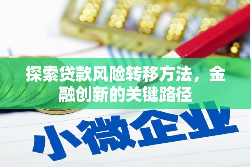 秀林探索贷款风险转移方法，金融创新的关键路径