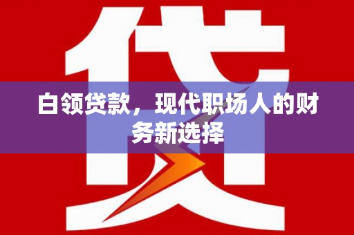 秀林白领贷款，现代职场人的财务新选择