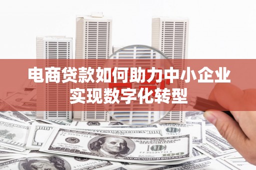 秀林电商贷款如何助力中小企业实现数字化转型