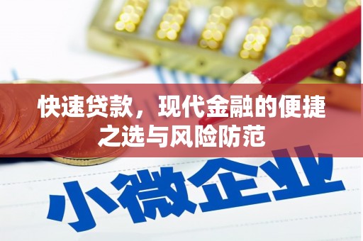 秀林快速贷款，现代金融的便捷之选与风险防范