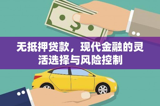 秀林无抵押贷款，现代金融的灵活选择与风险控制