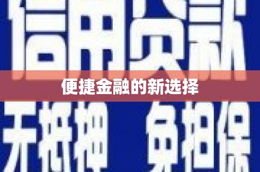 秀林便捷金融的新选择
