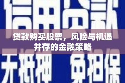 秀林贷款购买股票，风险与机遇并存的金融策略