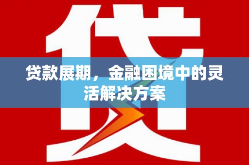 秀林贷款展期，金融困境中的灵活解决方案