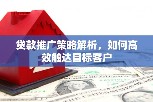 秀林贷款推广策略解析，如何高效触达目标客户