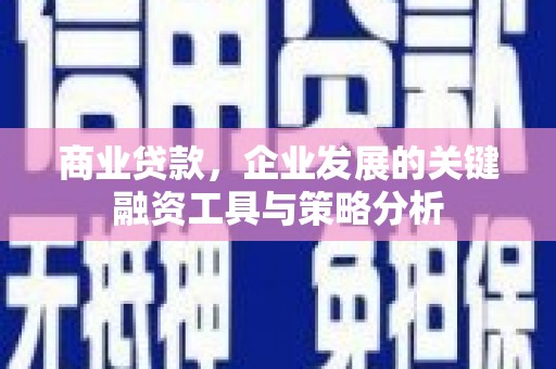 秀林商业贷款，企业发展的关键融资工具与策略分析