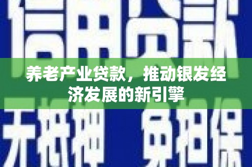 秀林养老产业贷款，推动银发经济发展的新引擎