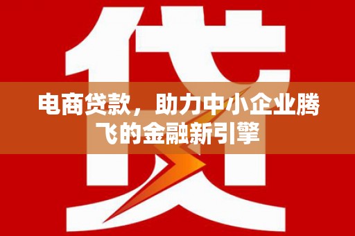 秀林电商贷款，助力中小企业腾飞的金融新引擎