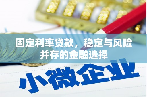 秀林固定利率贷款，稳定与风险并存的金融选择