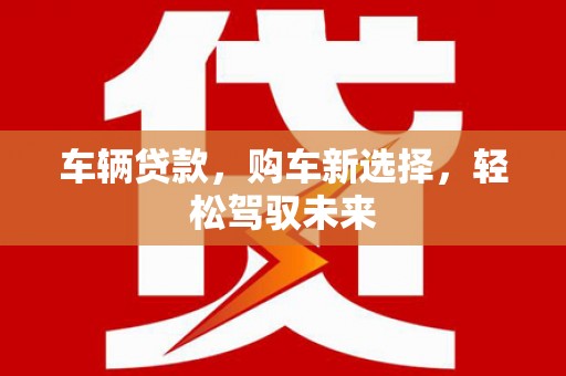 秀林车辆贷款，购车新选择，轻松驾驭未来