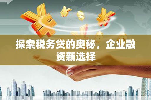 秀林探索税务贷的奥秘，企业融资新选择