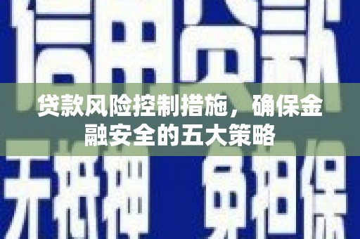 秀林贷款风险控制措施，确保金融安全的五大策略