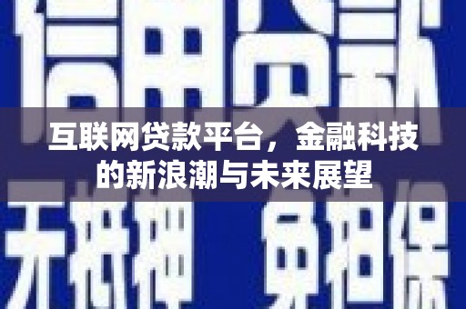 秀林互联网贷款平台，金融科技的新浪潮与未来展望