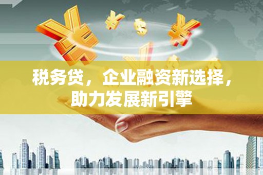 秀林税务贷，企业融资新选择，助力发展新引擎