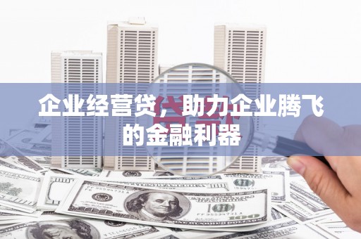 秀林企业经营贷，助力企业腾飞的金融利器