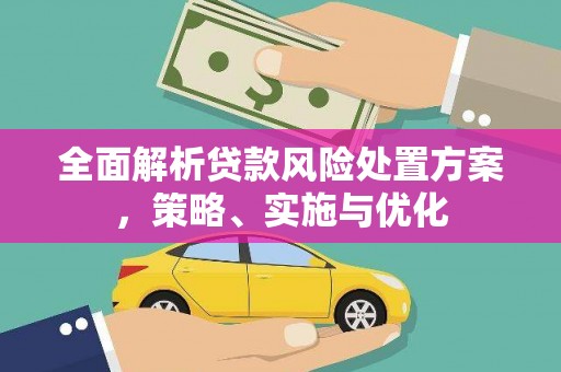 秀林全面解析贷款风险处置方案，策略、实施与优化
