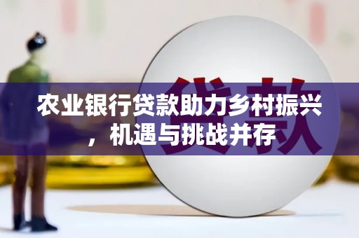 秀林农业银行贷款助力乡村振兴，机遇与挑战并存