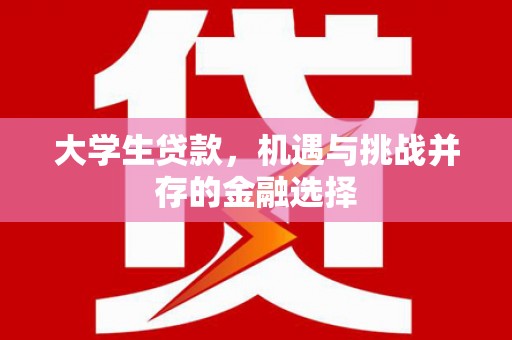秀林大学生贷款，机遇与挑战并存的金融选择