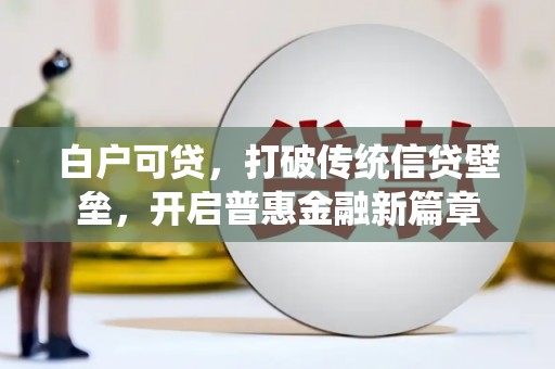 秀林白户可贷，打破传统信贷壁垒，开启普惠金融新篇章